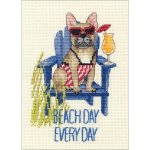 (image for) Mini Beach Day Dog Counted Cross Stitch Kit